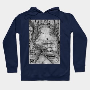 Abstract Uncoloured Devil Hoodie